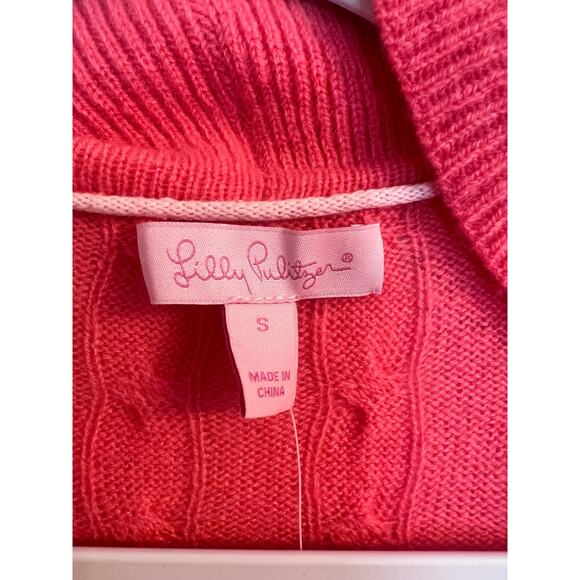 Cashmere Everglades Cable Sweater Coat - size Small - Picture 4 of 9